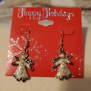 5 for $25 | JCPenney Happy Holidays Christmas Angel Dangle Earrings